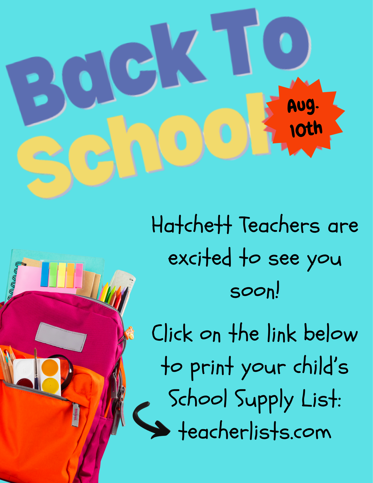 Back to School Information