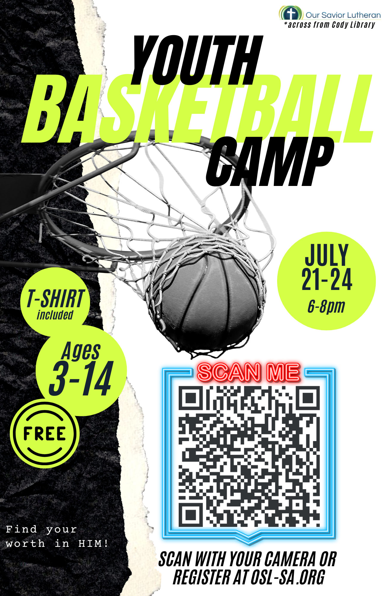 youth basketball camp flyer