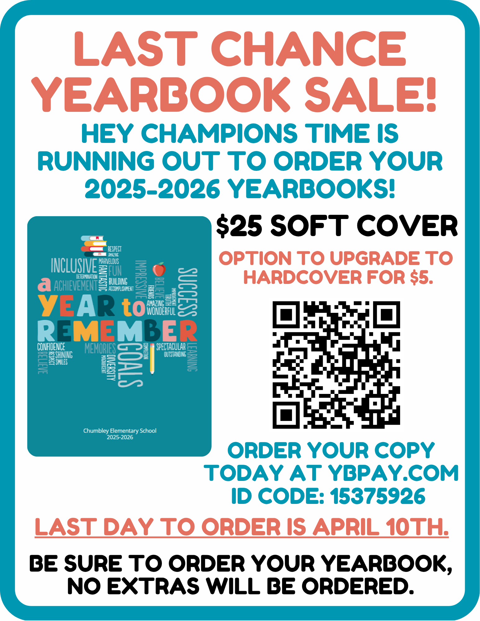 Chumbley yearbook flyer 