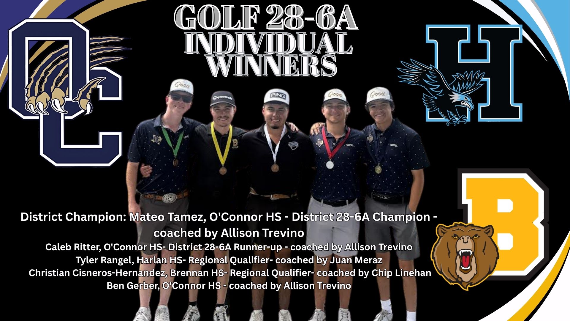  28-6A Individual Boys Golf District Champions