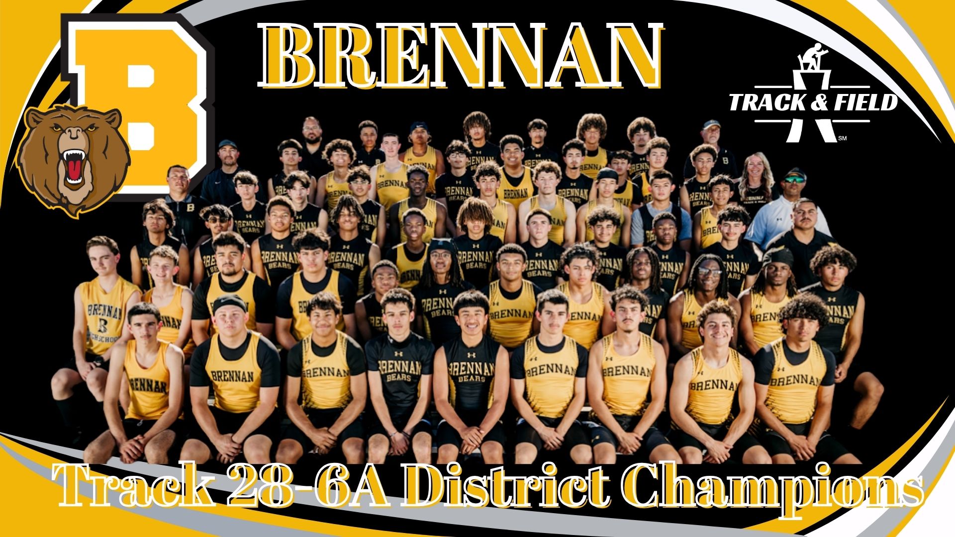 Brennan Boys Track & Field 28-6A District Champions