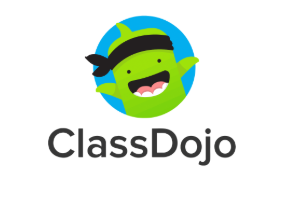 picture if the classs dojo icon a friendly green creature with a black bandana on its head