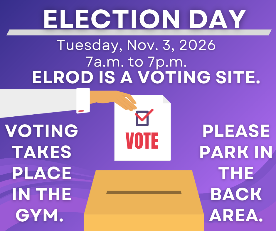 Election Day- Tuesday, Nov. 3, 2026 - Elrod is a Voting Site