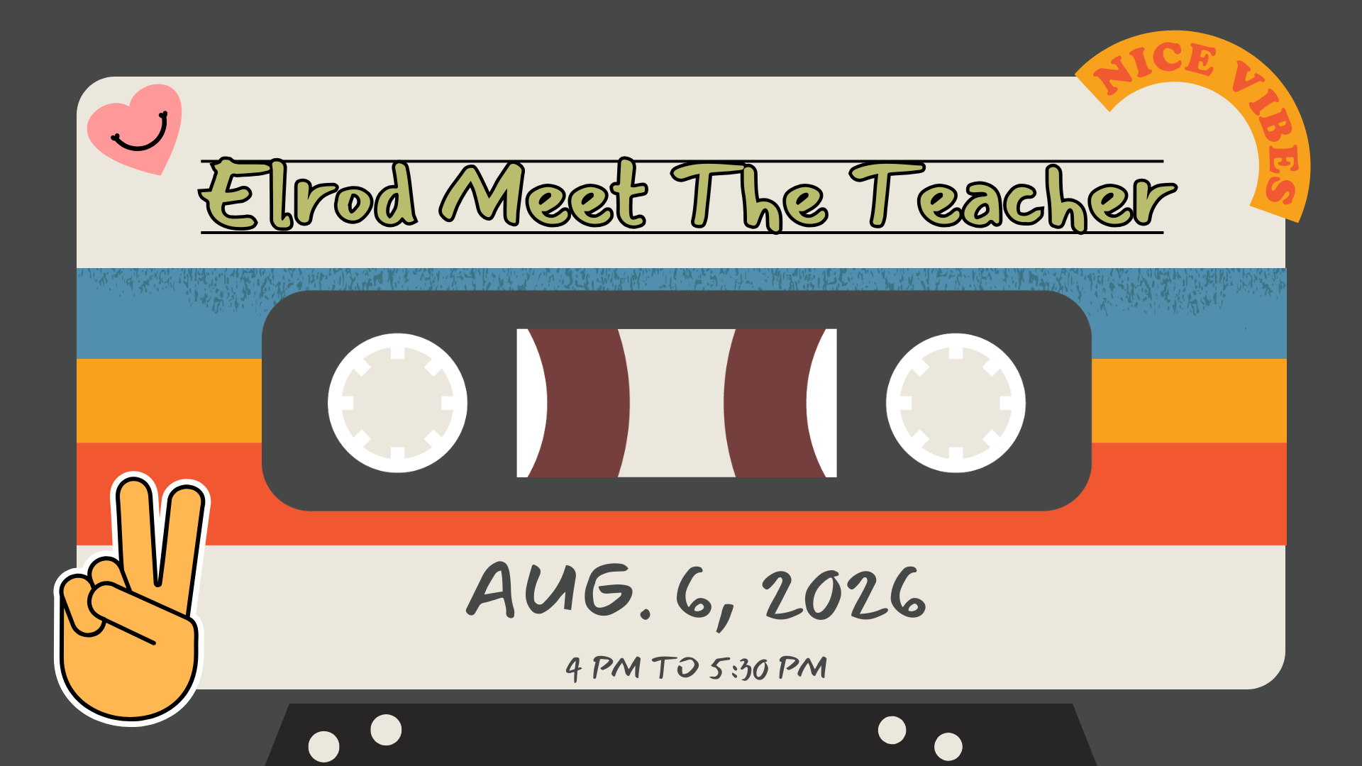 Elrod meet the teacher. Aug. 6, 2026