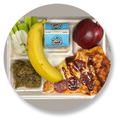 Tray of food