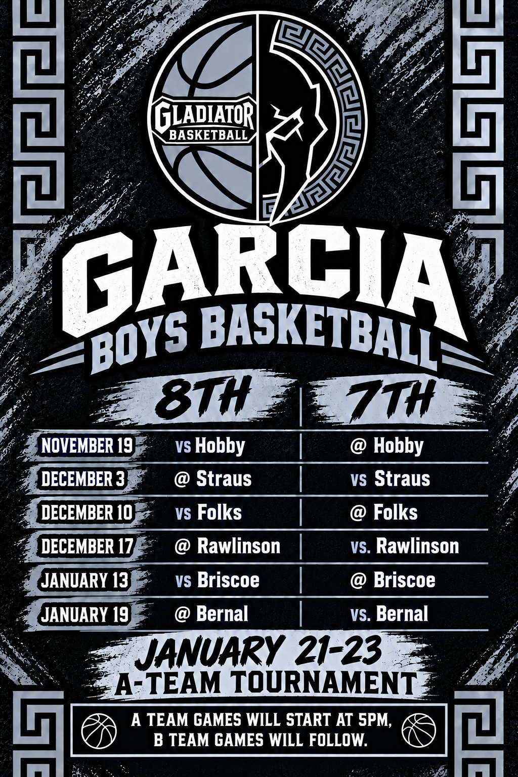 Schedule poster