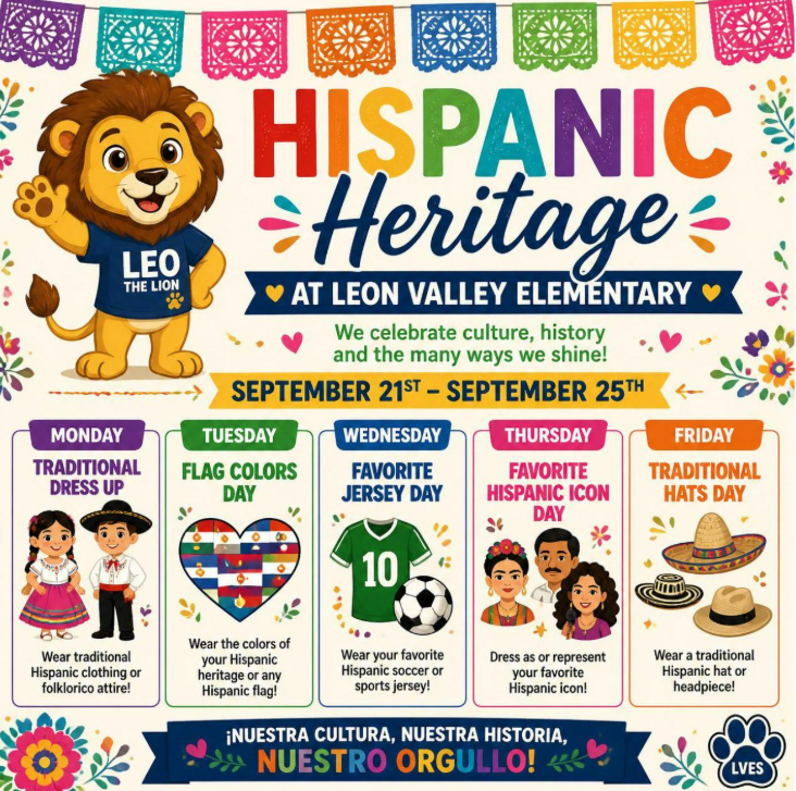 Hispanic Heritage Dress Up Days Schedule