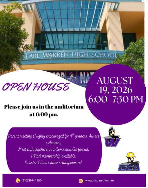 Warren Open House flyer