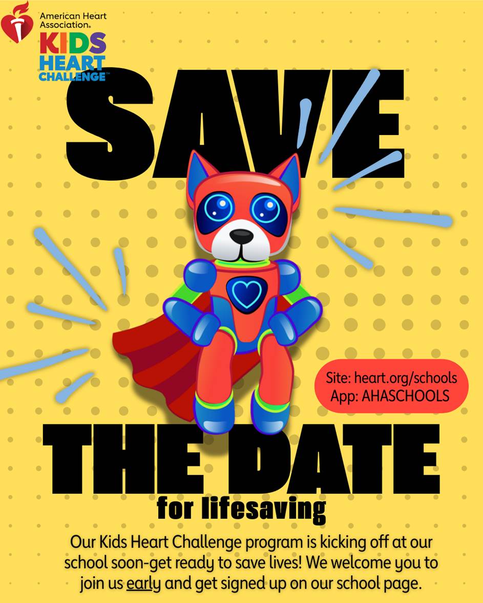 Kids Heart Challenge Save the date information - english