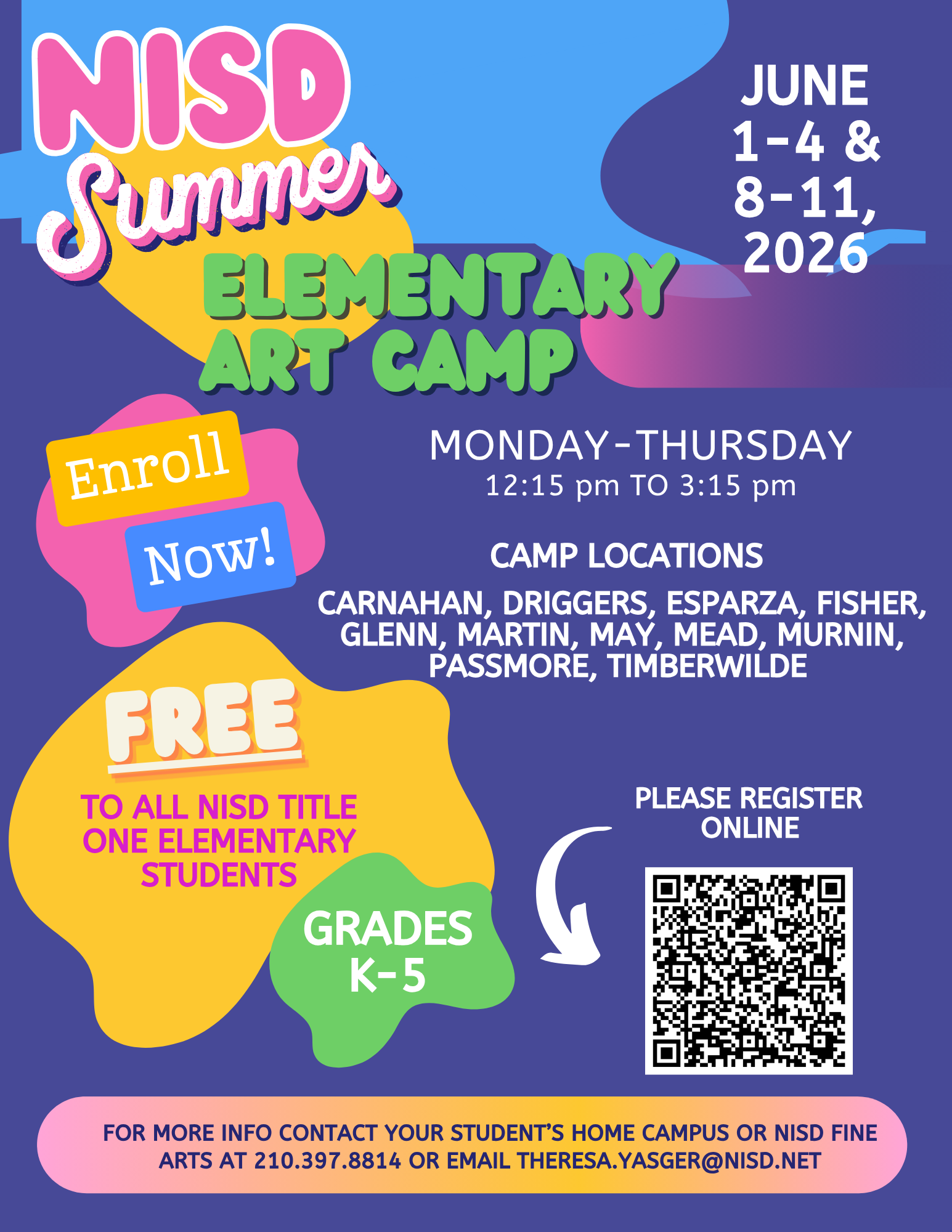 English flyer containing all of the information posted above and a scannable QR code for registration