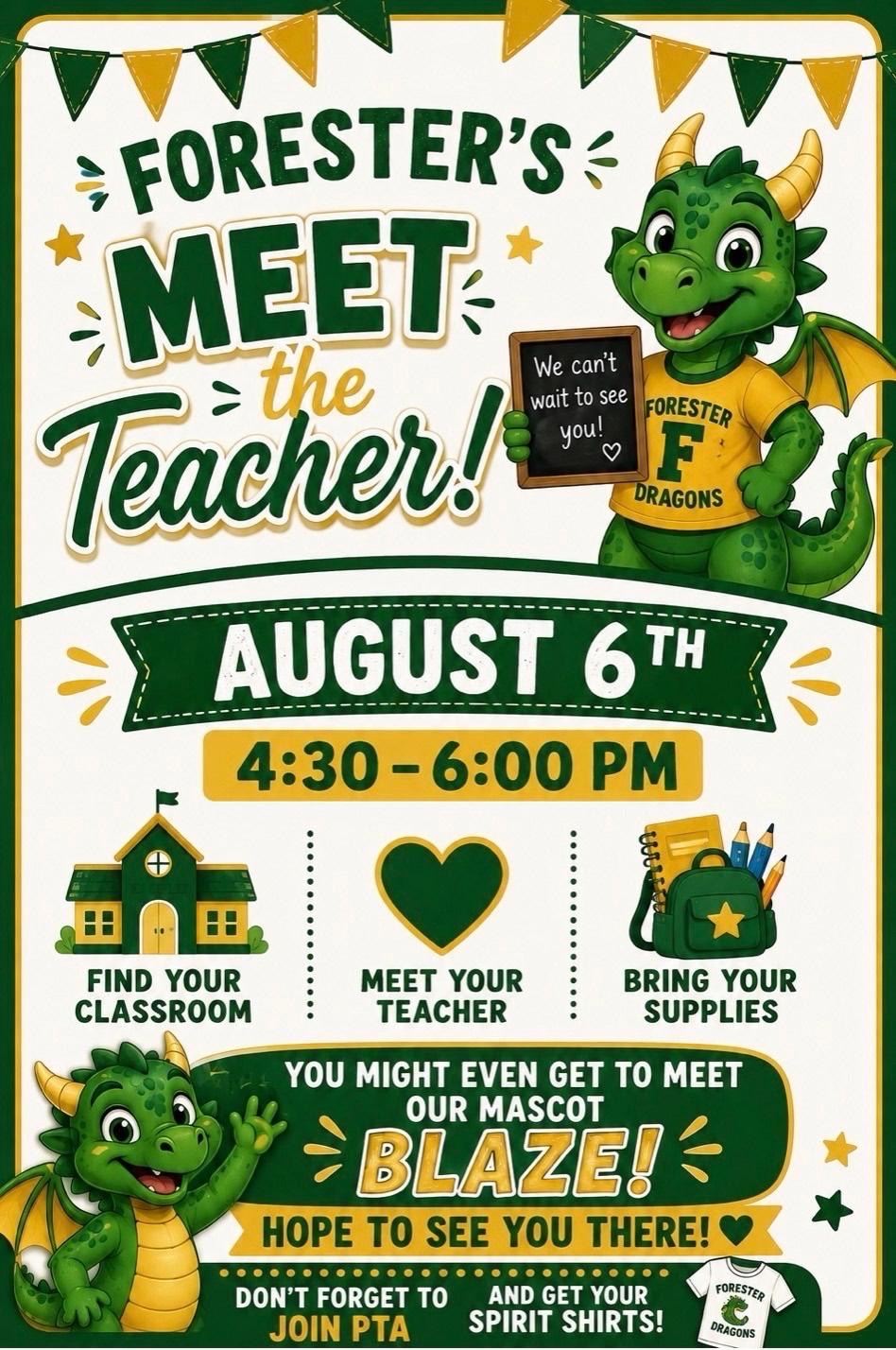 Image of Forester's Blaze the Dragon with information on Forester Meet the Teacher