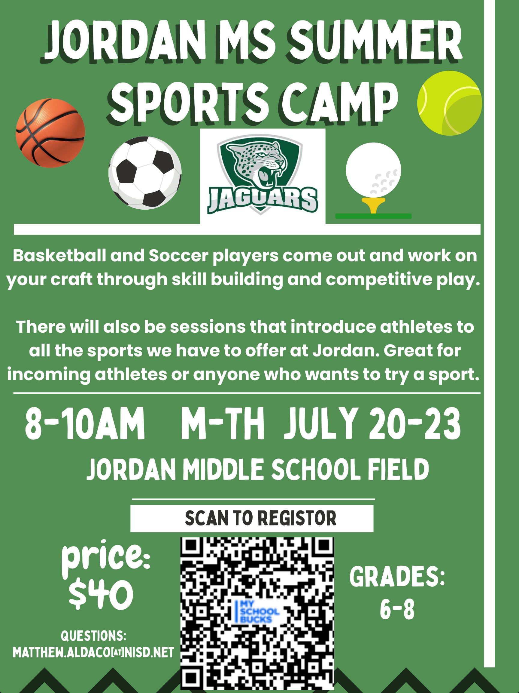 jordan soccer camp info flyer