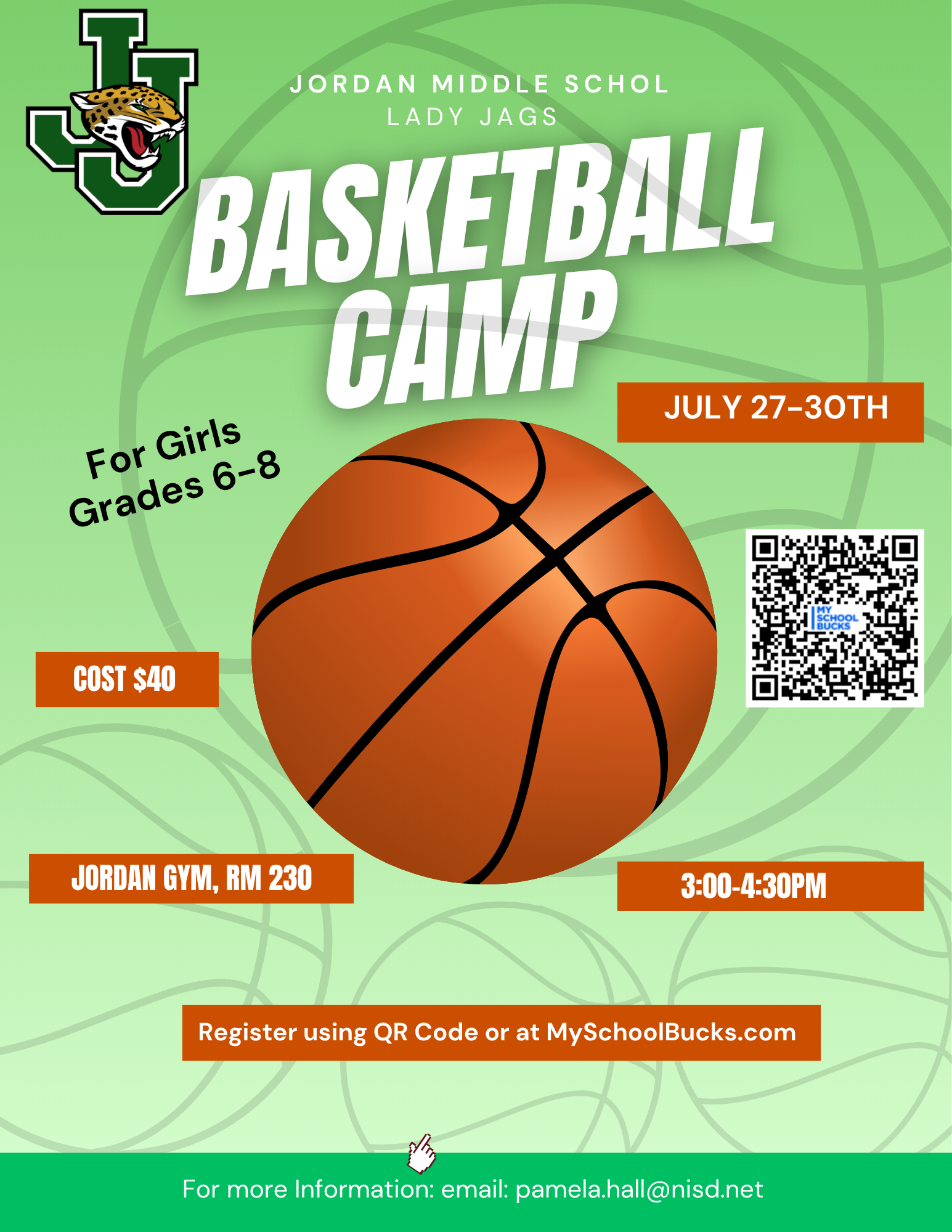 jordan girls basketball camp info flyer