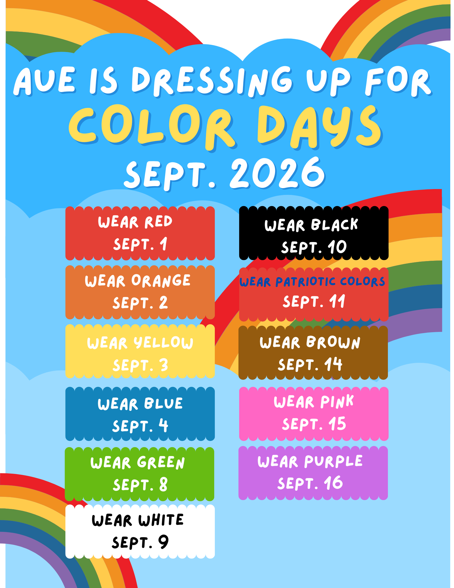 join us for color days in september