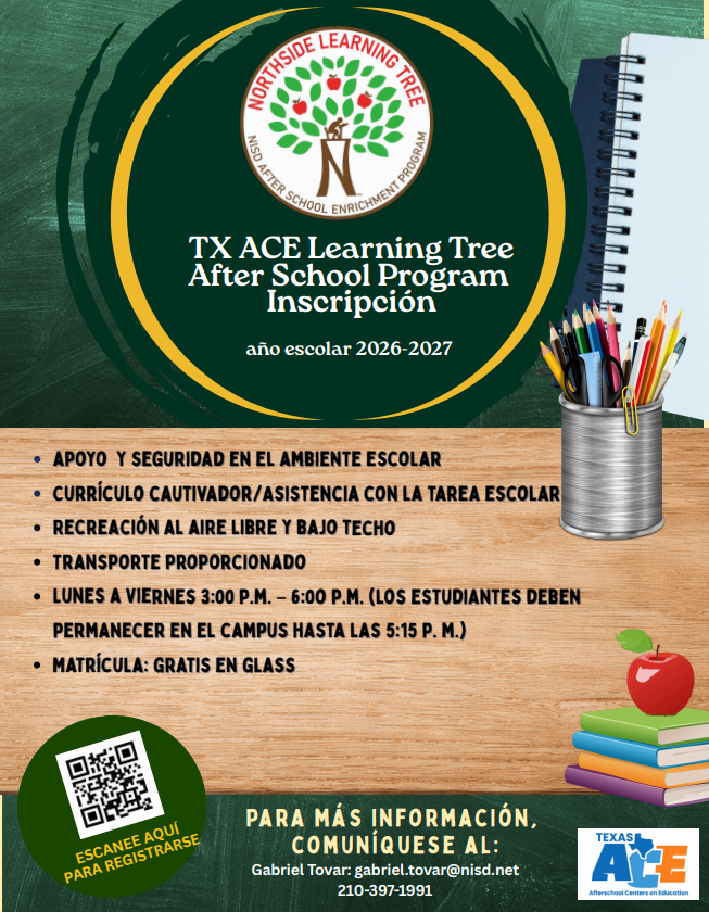 Learning Tree Flyer with program's details in Spanish