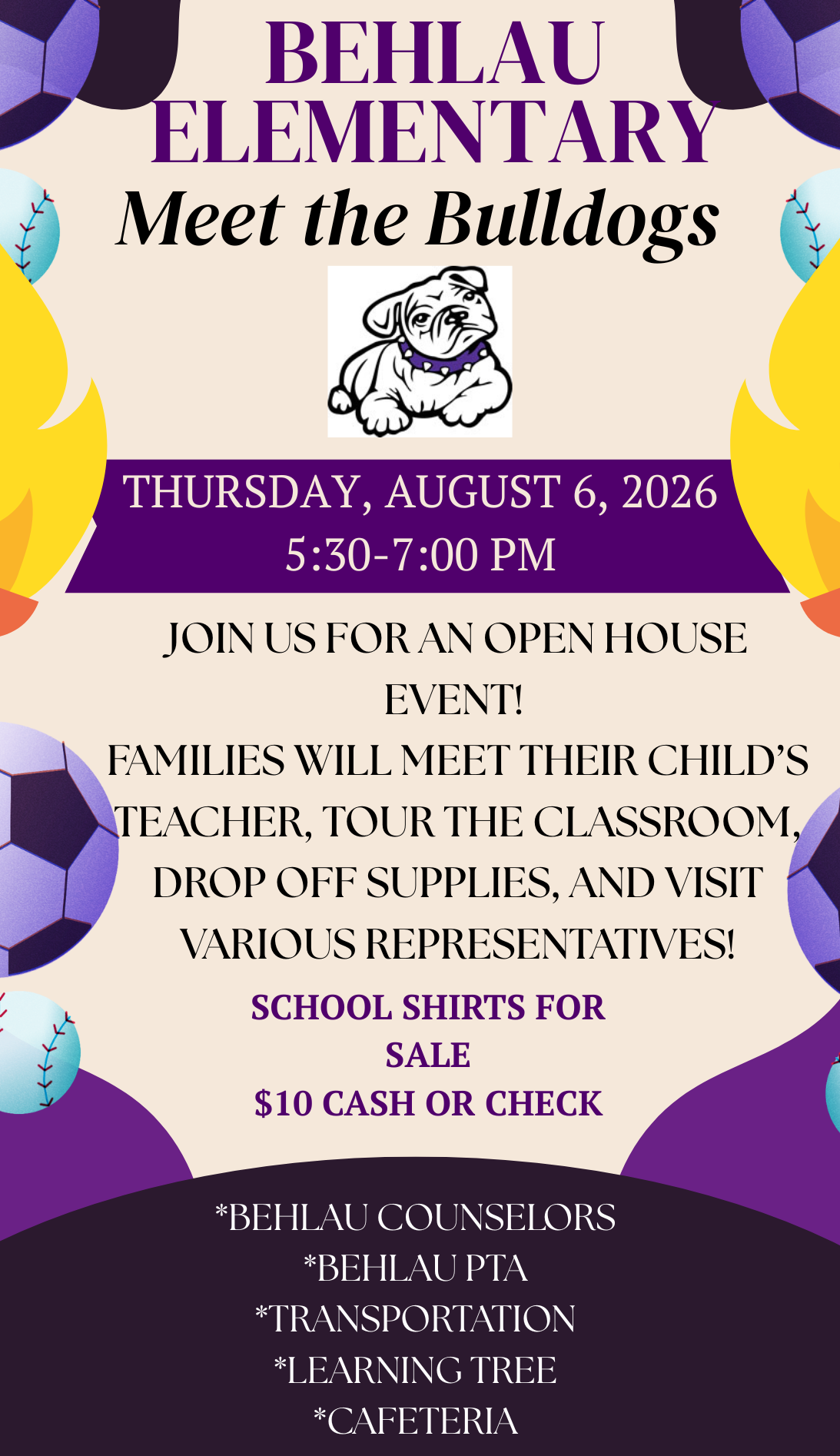 Meet the Bulldogs Flyer for August 6th, 2026