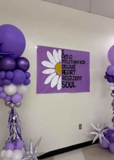 sign for military family celebration