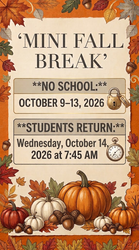fall mini break no school