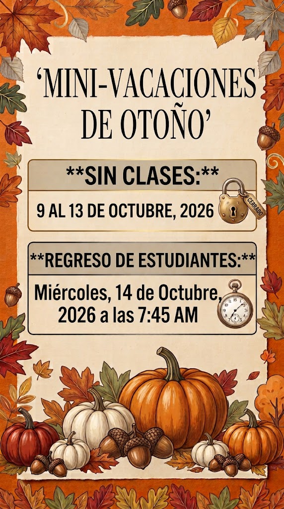 mini fall break spanish