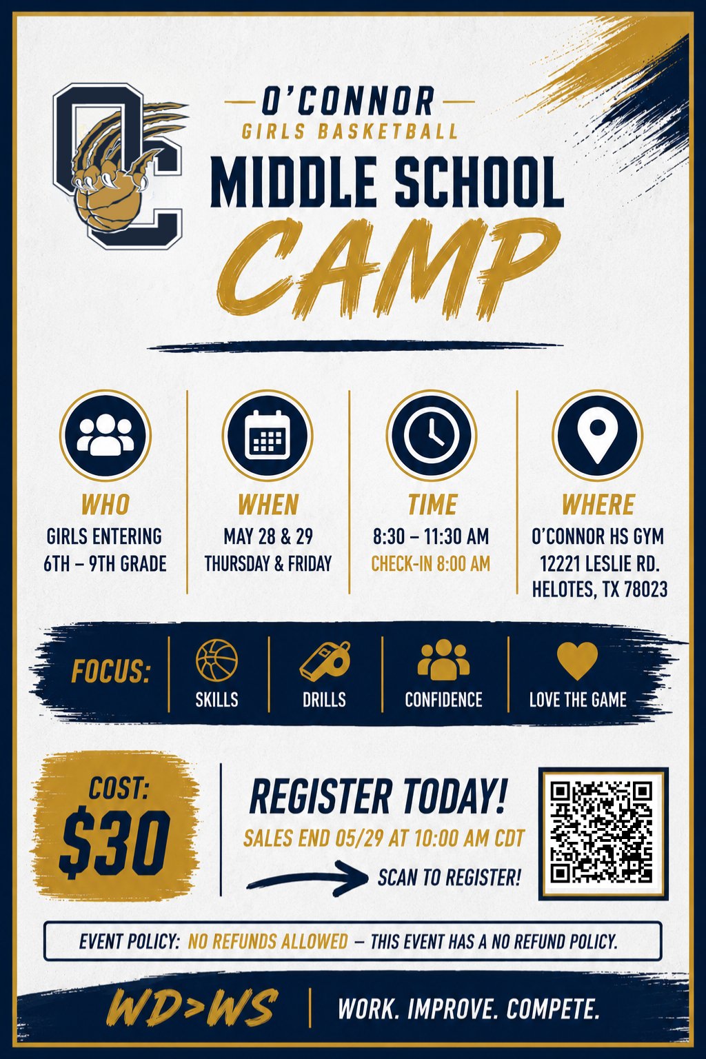 O'Connor Middle school Camp. 