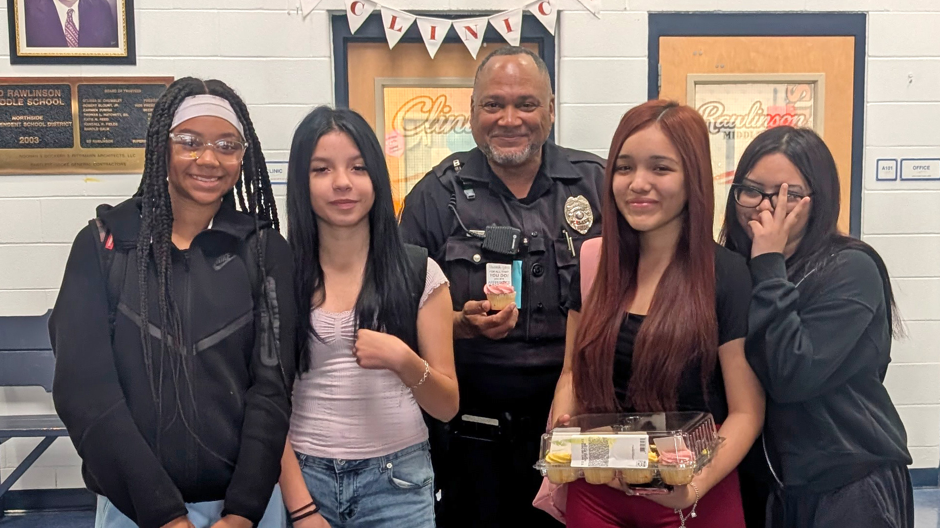 Students with Officer Smith
