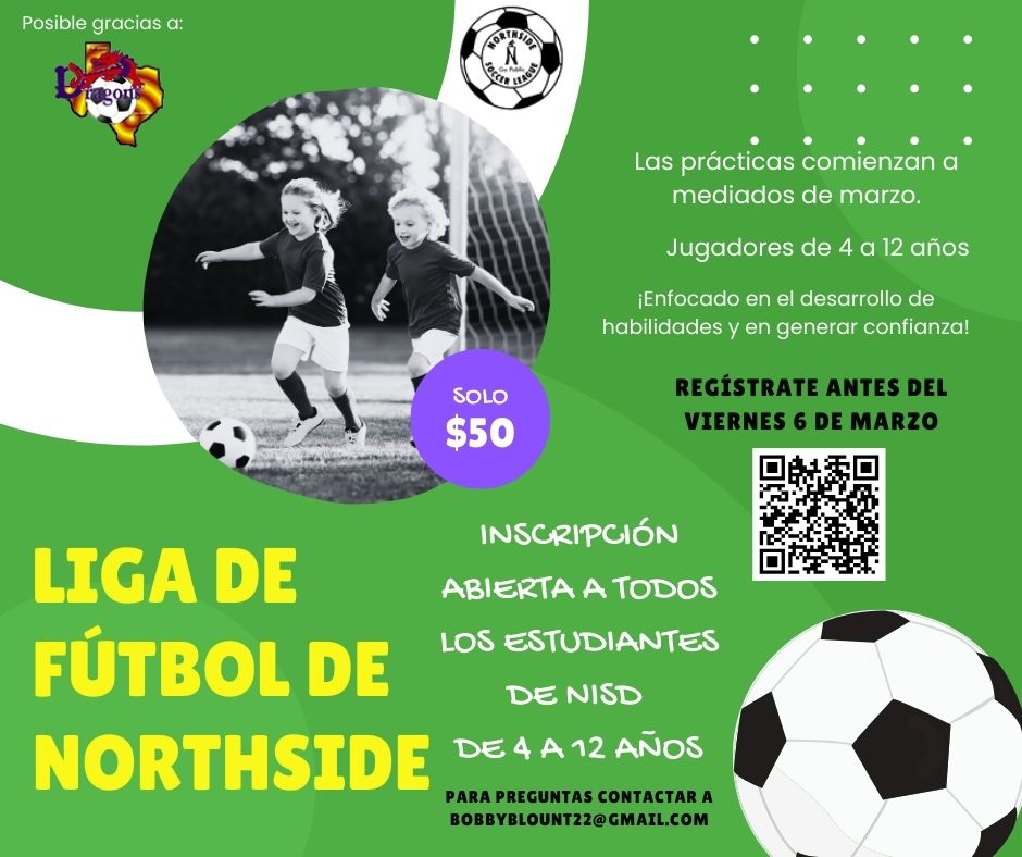 nisd soccer league spanish flyer