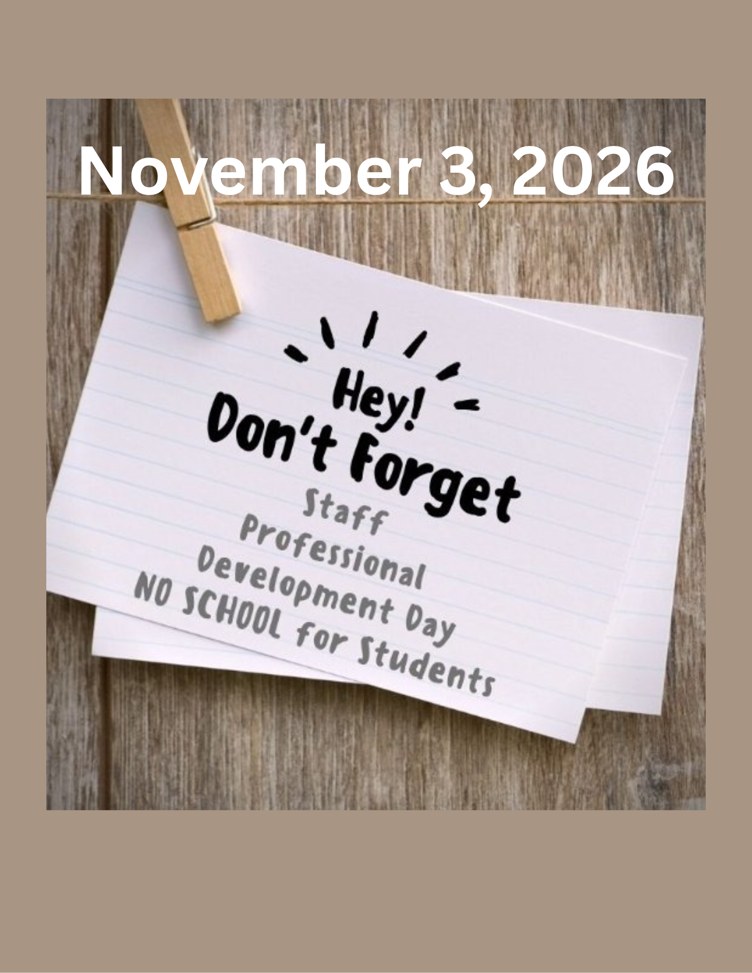 No school november 3, 2026