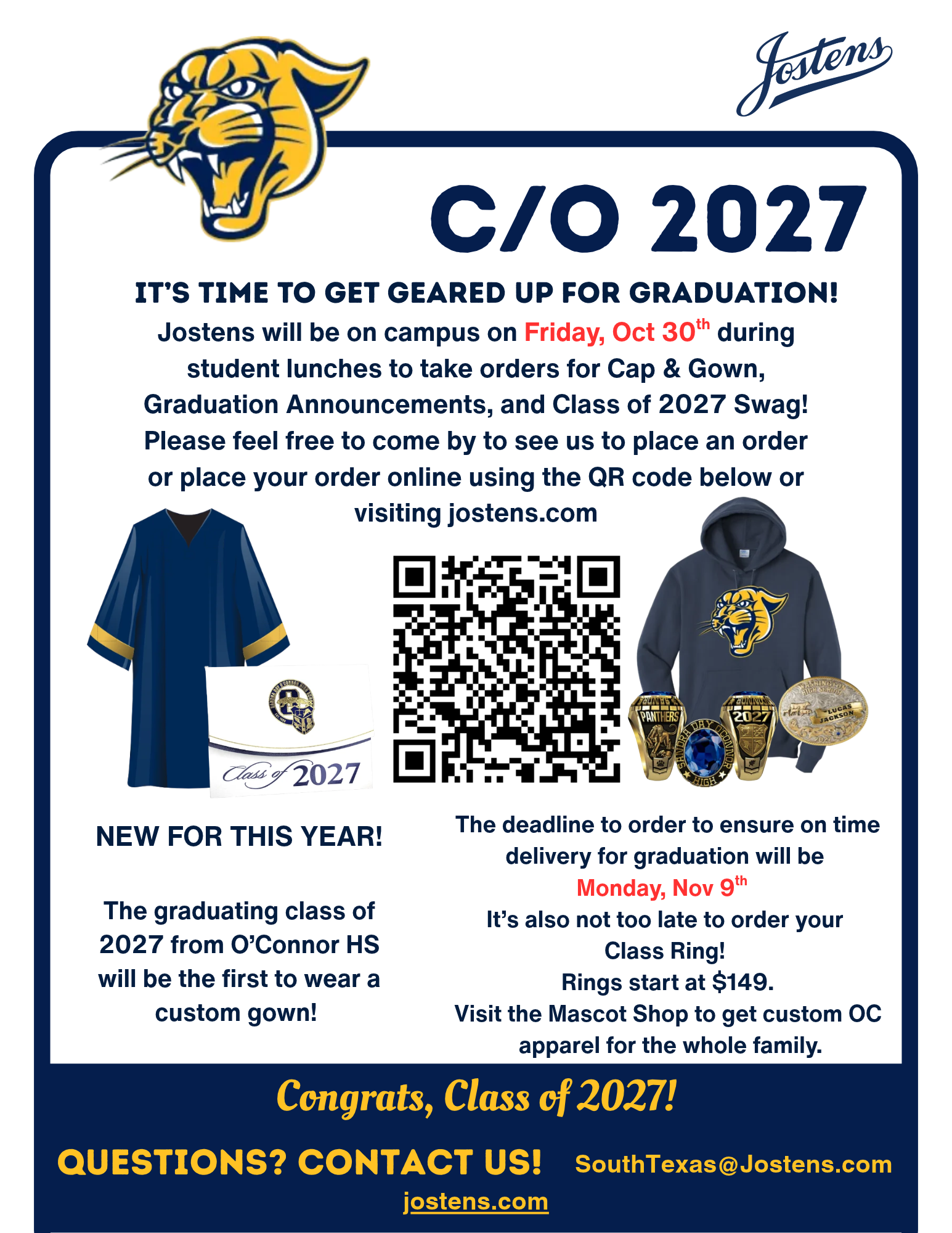 OC Senior Flyer Cap and Gown