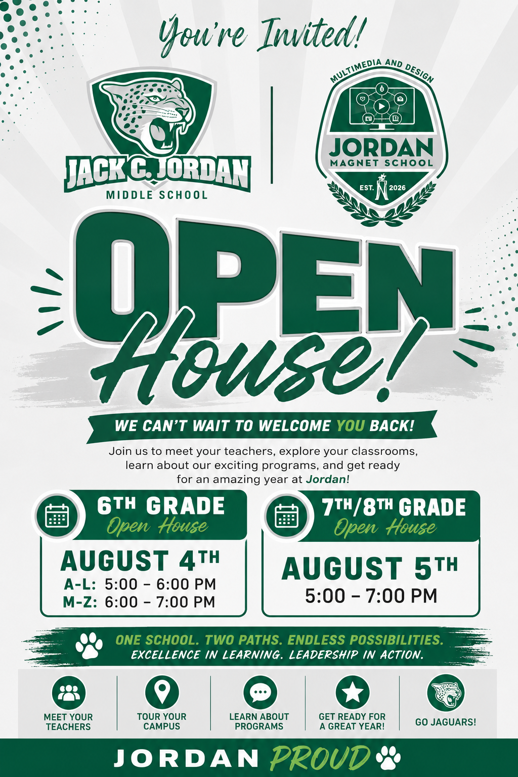 jordan open house flyer