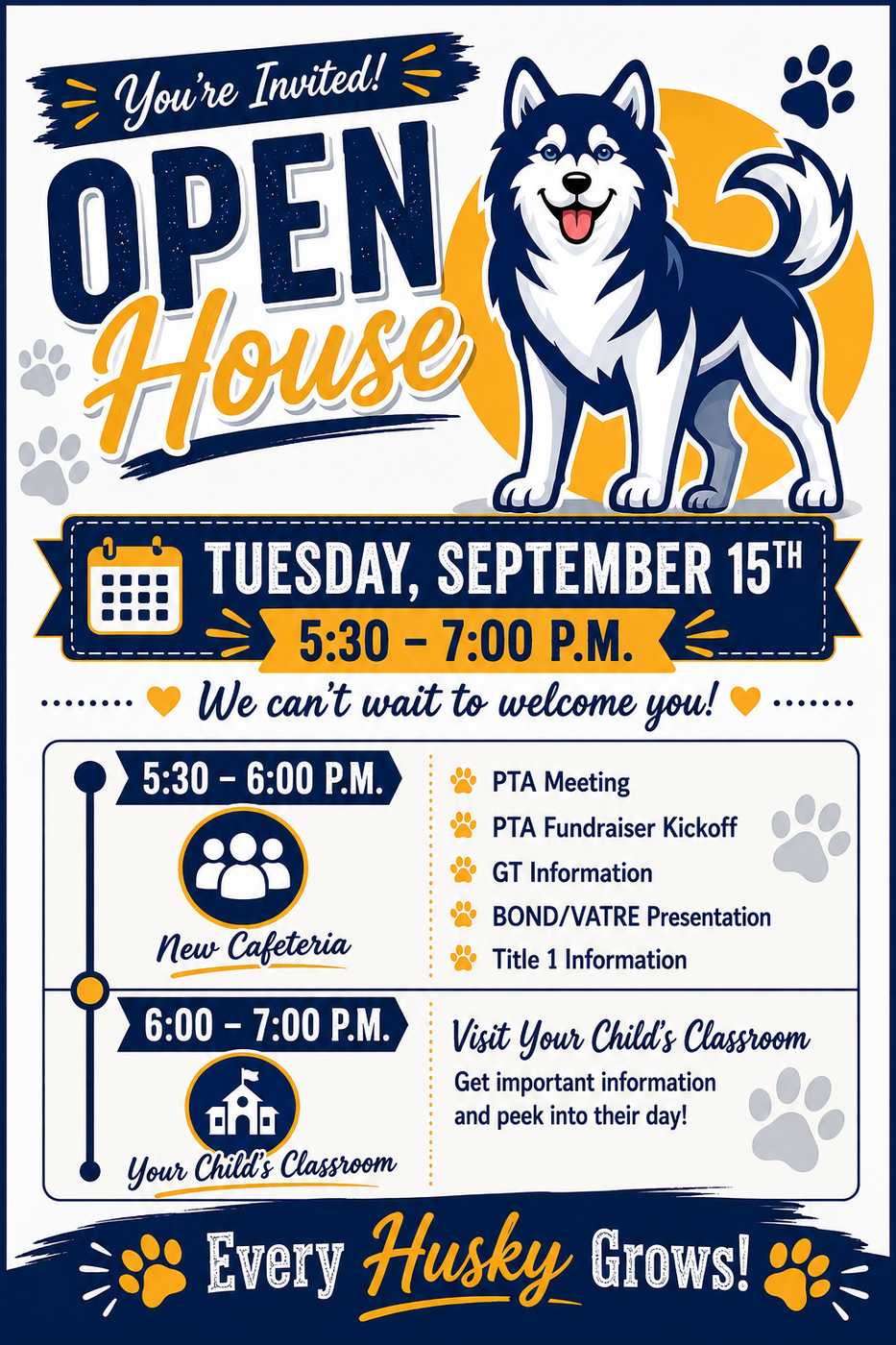 Open House Flyer with event's details