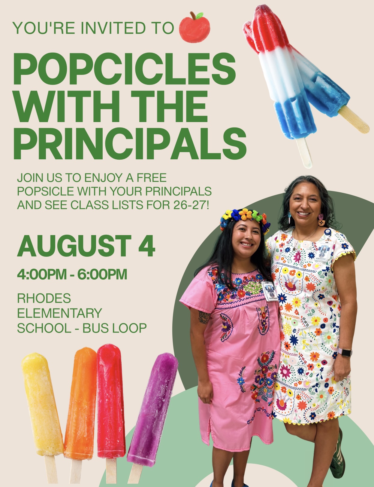 Flyer - Popcicles with Principals