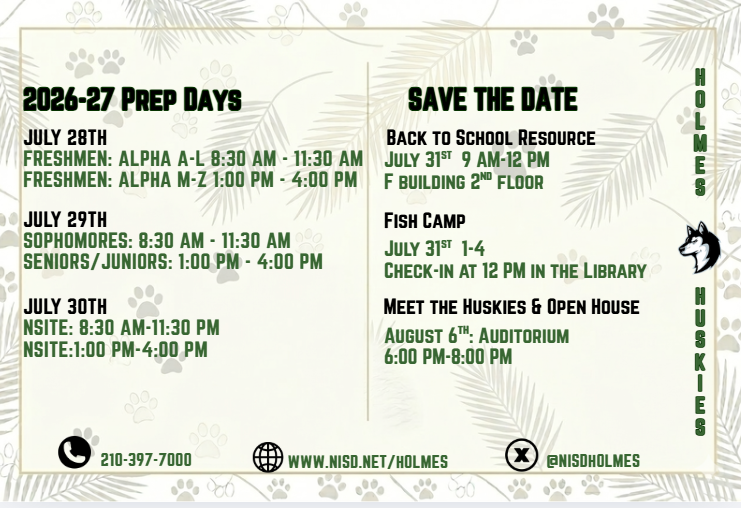 prep day 2026-27 schedule 