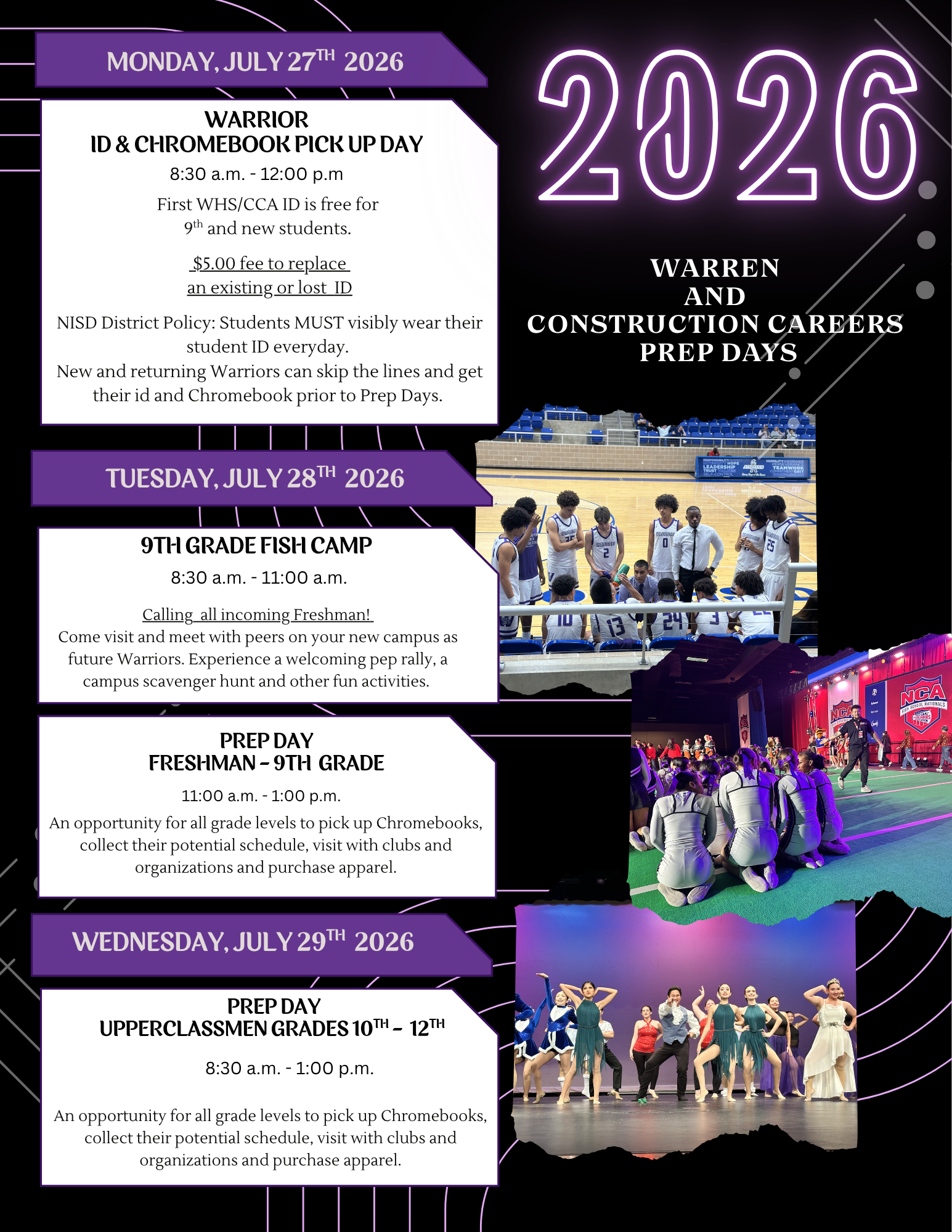 ID Day/Prep Days flyer