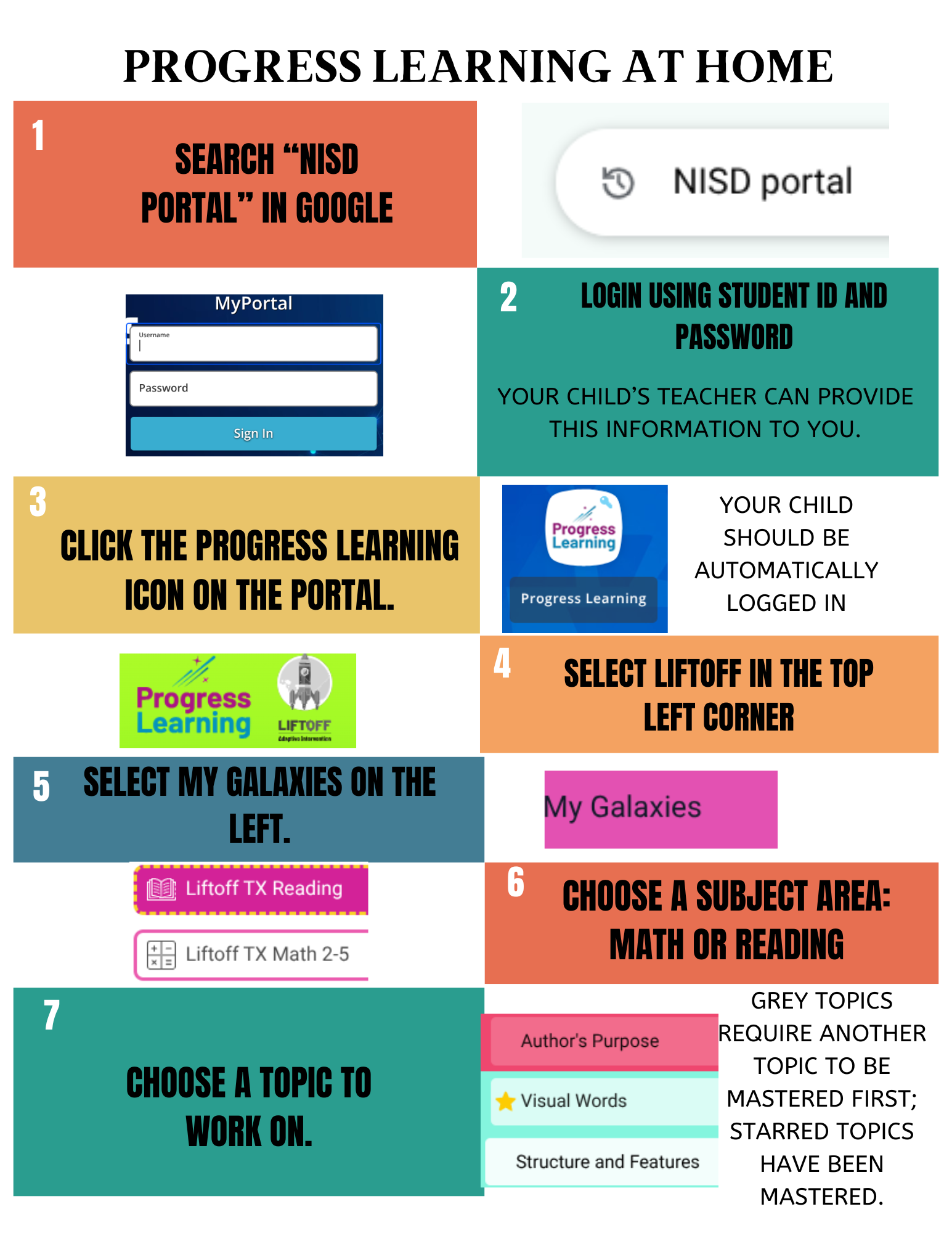 Progress Learning at home