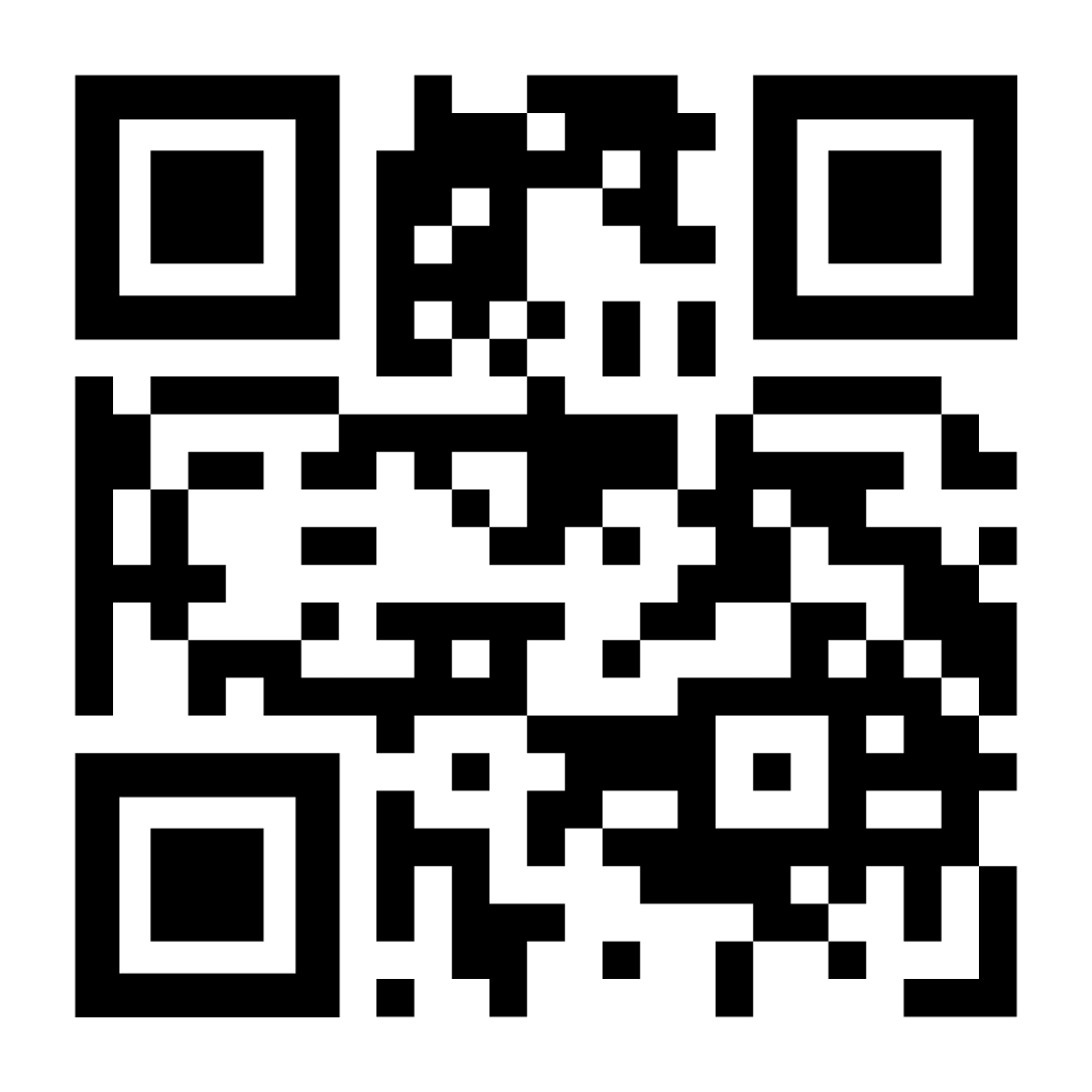 Black and white square QR code on a plain white background.