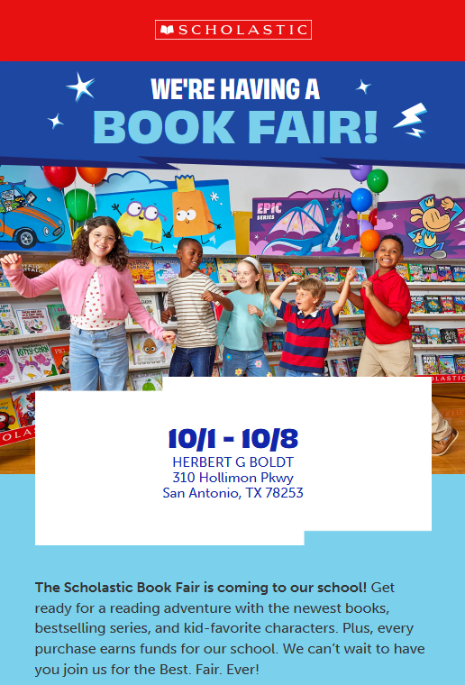 We're having a Book Fair!