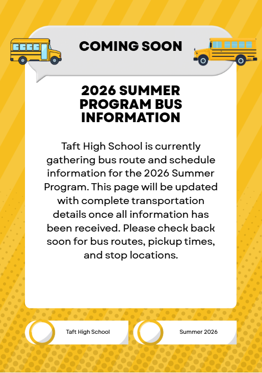 Summer Program Bus Information