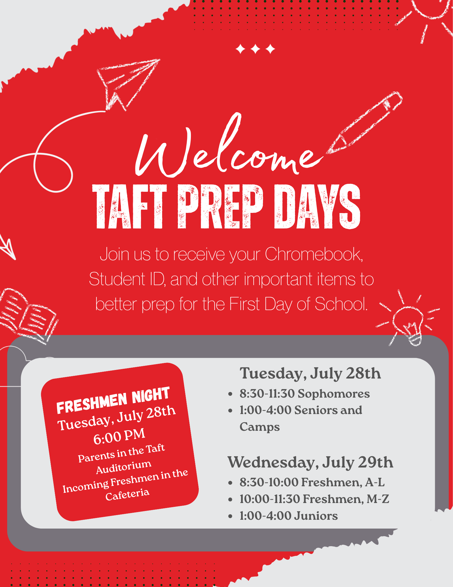 Taft Prep Days 2026