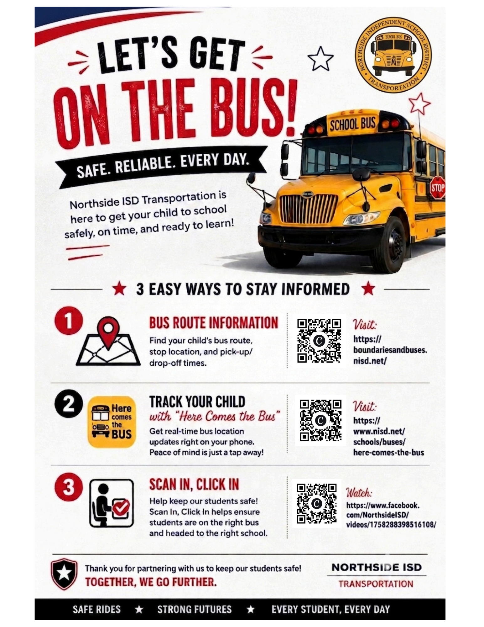 Transportation flyer in English