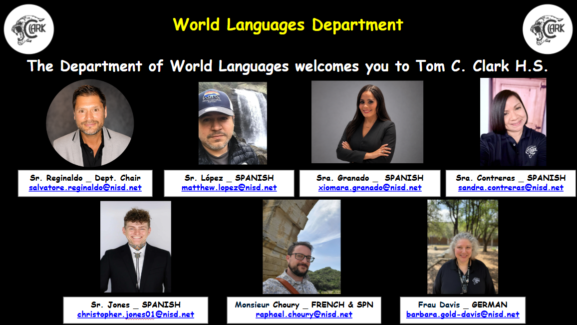World Language Department and the courses that they teach
