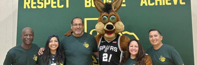 admin with spurs coyote