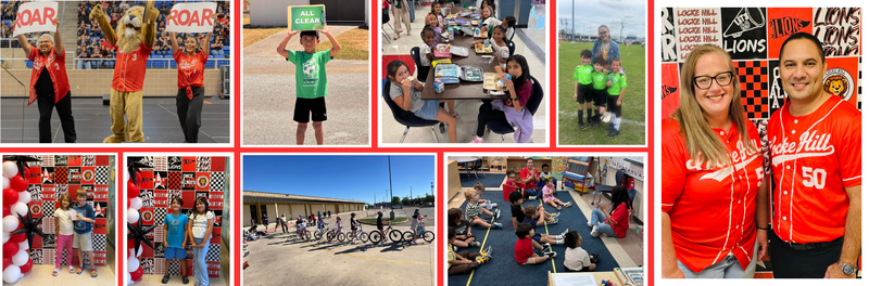 Photo collage of staff and students