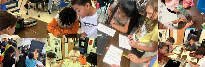 A collage of Students at Cole Elementary 