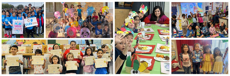 Collage of photos of staff and students