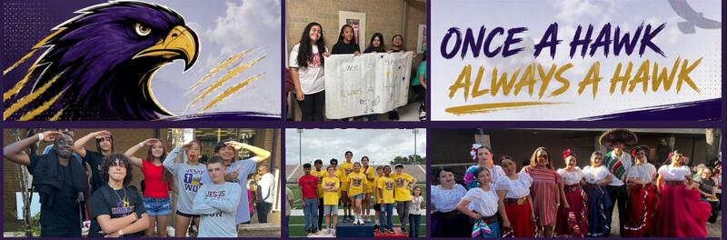 Photo collage of Hobby Middle School Students and activities