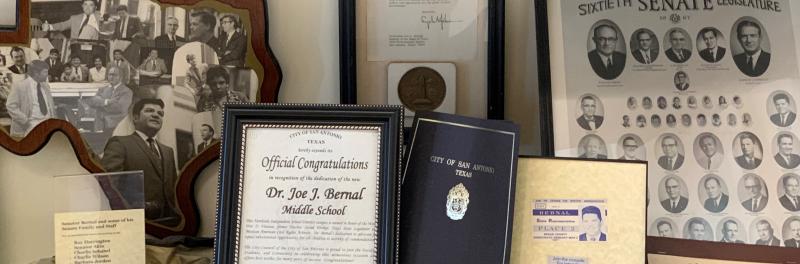 History Memorabilia Honoring Dr. Joe Bernal 