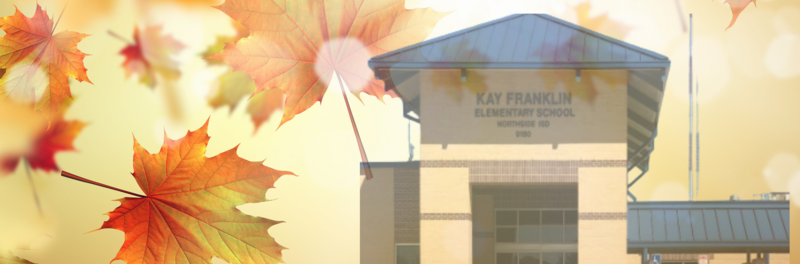 Fall at Kay Franklin, building with leaves