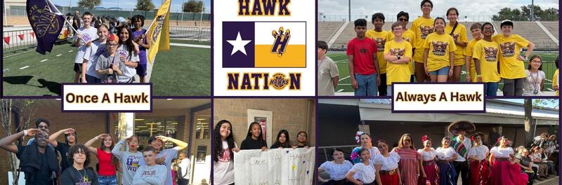Photo collage of Hobby Middle School Students and activities