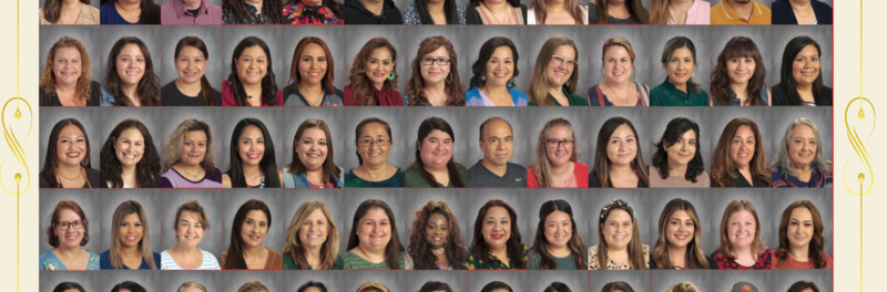 Celebrating teachers appreciation week with pictures of all staff at Mora