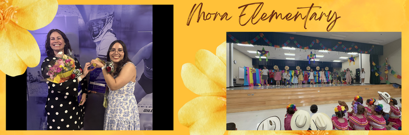 Pic of educators of the year and of the bilingual program at Mora ES